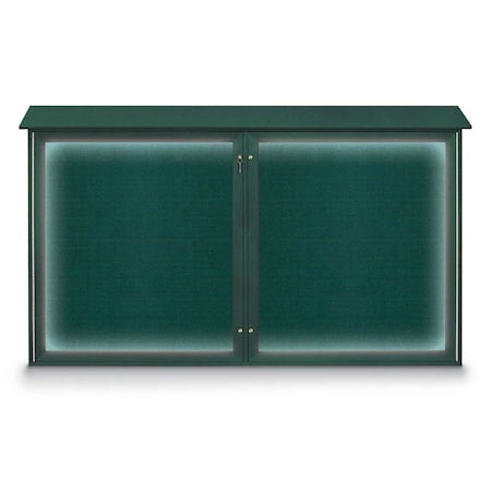 United Visual Products Sliding Door Wood Corkboard, 60"x36", Waln, UV9004OCS-WALNUT-SURF UV9004OCS-WALNUT-SURF
